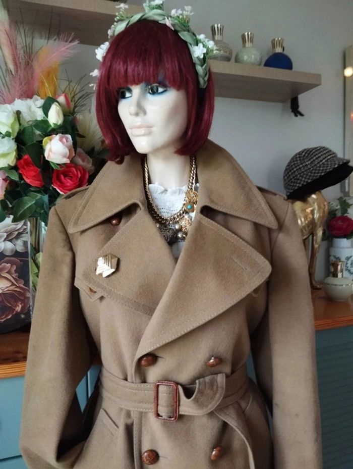 🌷Manteau Beige Vintage Pure Laine Tyrol Autrichien Steinblok T42/44🌷 - photo numéro 2
