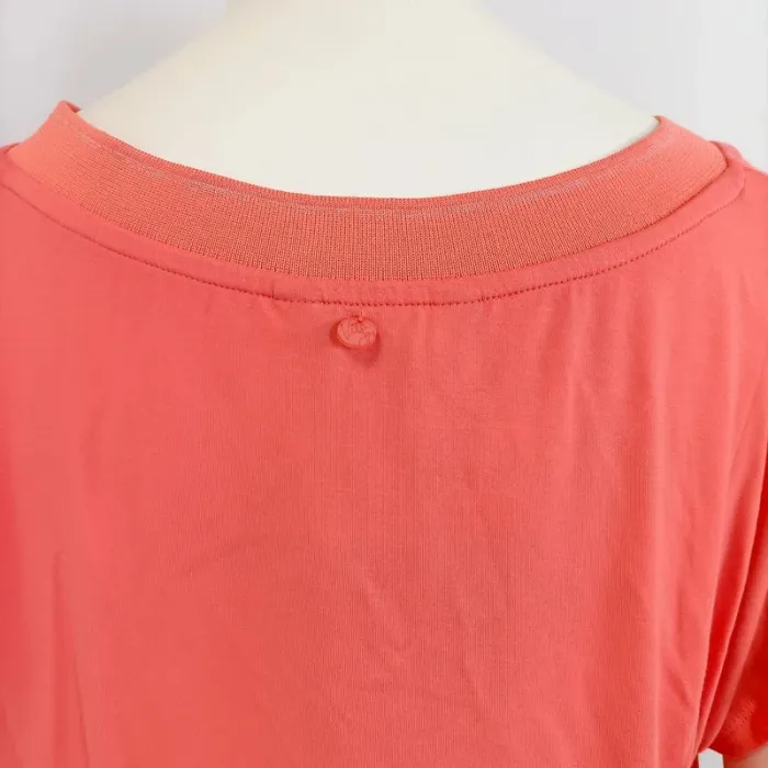 Tshirt oversize col en V Corail - bordcote dorée - Taille M Vila joy A964 - photo numéro 9