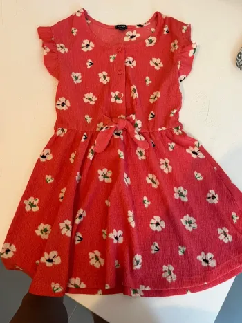 Robe fleurie corail