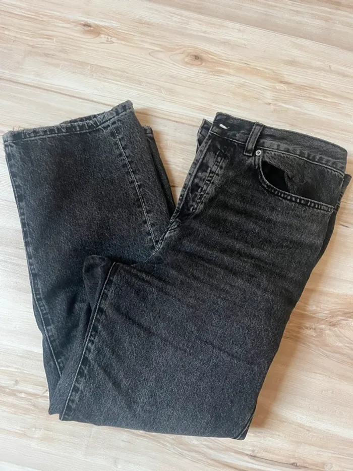 mango jeans droit noir délavé - photo numéro 6