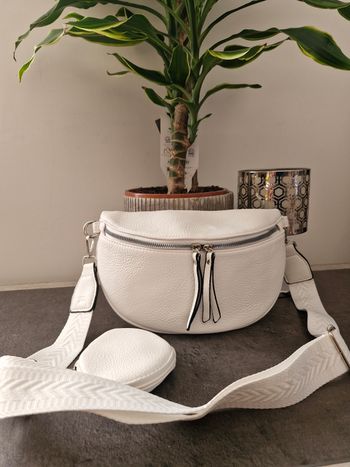 Sac banane avec porte monnaie blanc