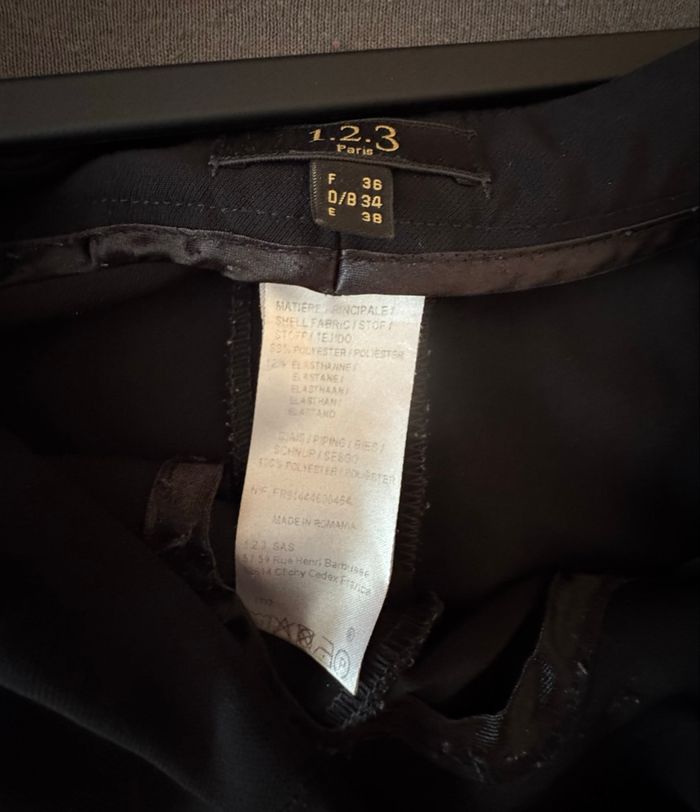 Pantalon noir 1.2.3 Paris – Taille 36 – Très bon état - photo numéro 3
