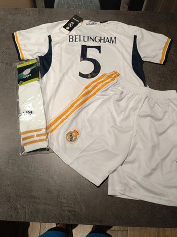 Tenue football real Madrid Jude Bellingham blanc t.28