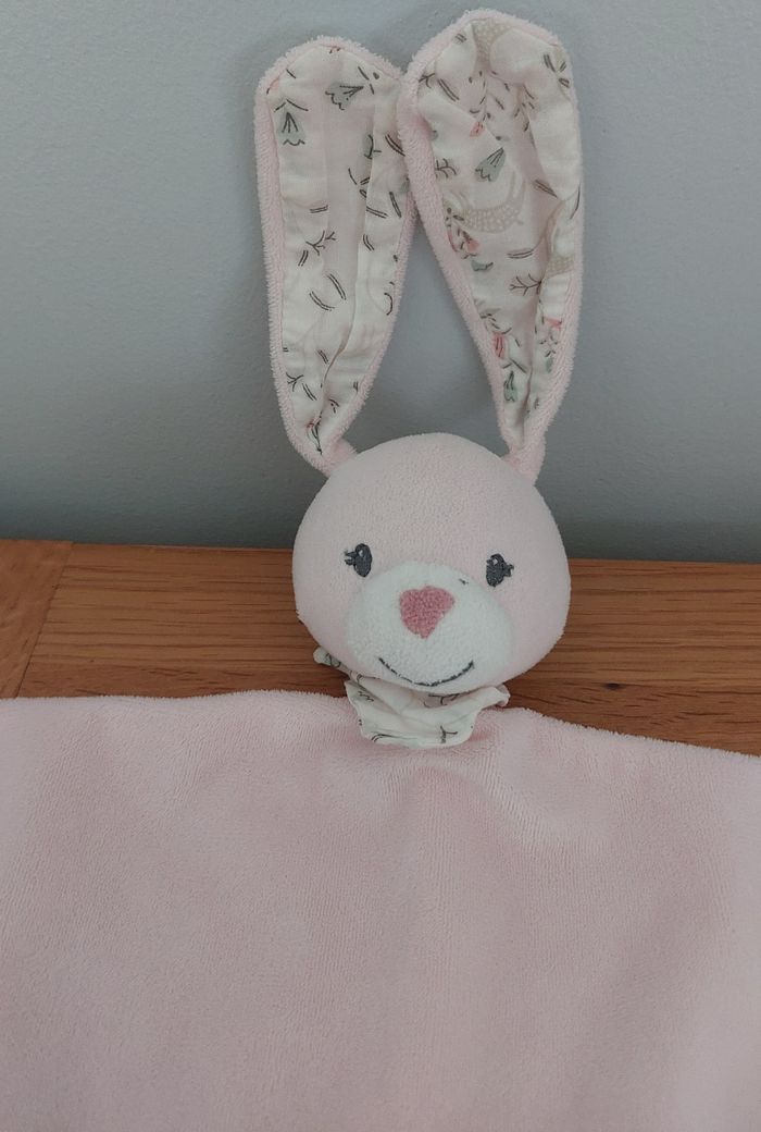 Doudou plat triangle lapin - Bout'Chou - photo numéro 2