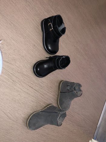 2 paires de bottines fille 20