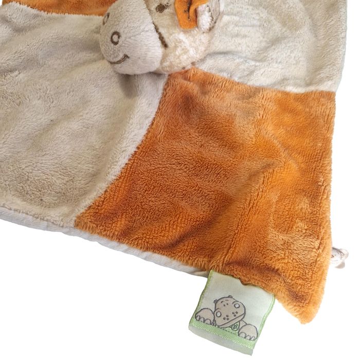 Doudou plat zèbre orange beige Tidou Noukie's - photo numéro 4
