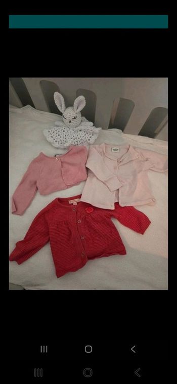 Lot 3 gilets 3 mois fille