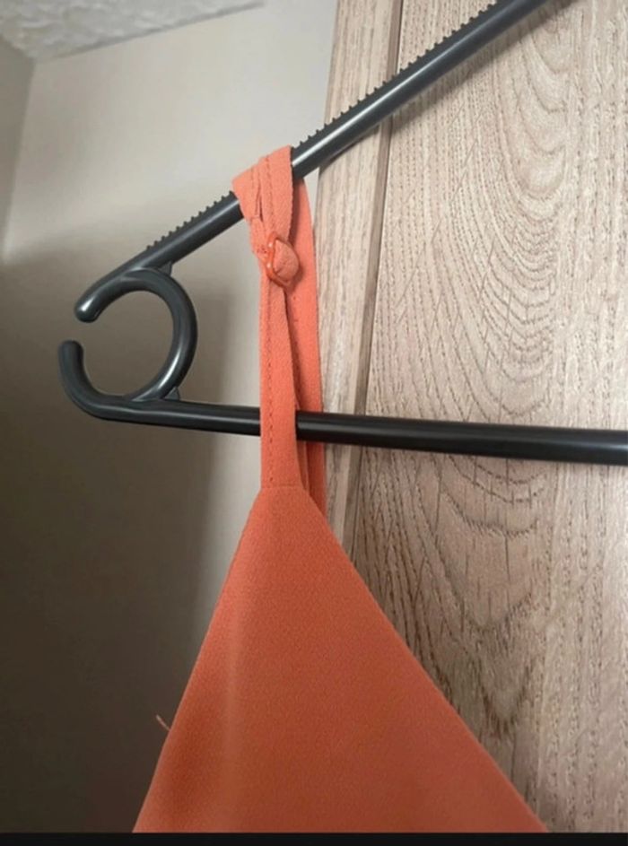 Robe bretelle courte corail - photo numéro 4