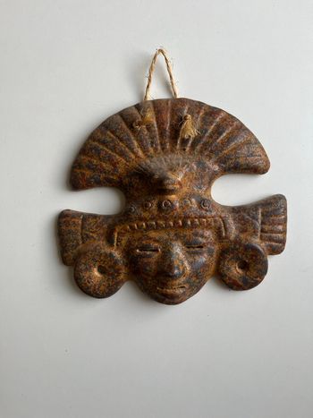 Masque terre cuite Mexique Chichen Itza