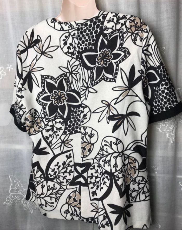 Veste légère crème imprimée fleuri 44 Afibel - photo numéro 2