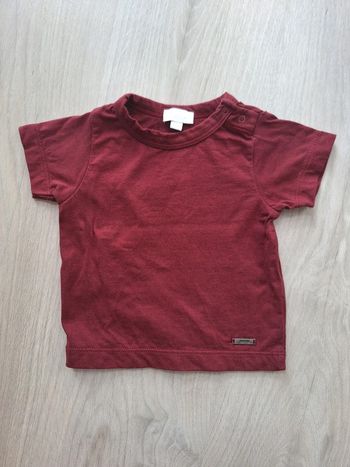 Tee-shirt Jacadi rouge bordeaux 3 mois
