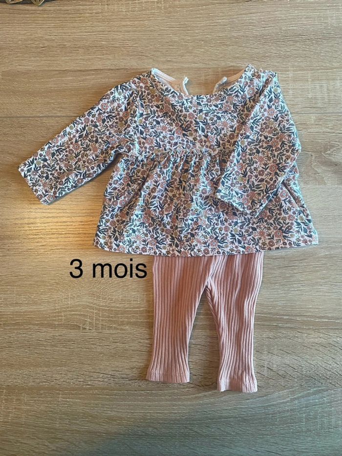 Ensemble blouse + legging - 3 mois