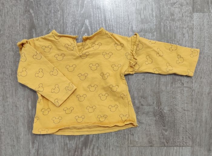 T-shirt manches longues Mickey, bébé filles 12 mois - photo numéro 2