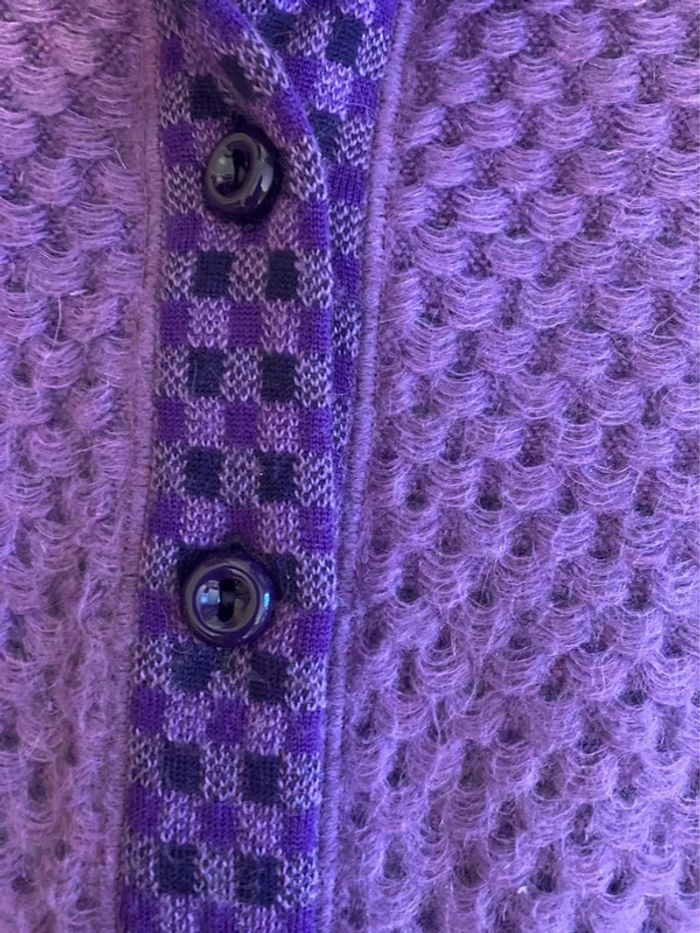 Veste violette laine et mohair Stizzoli taille 48 IT - photo numéro 4