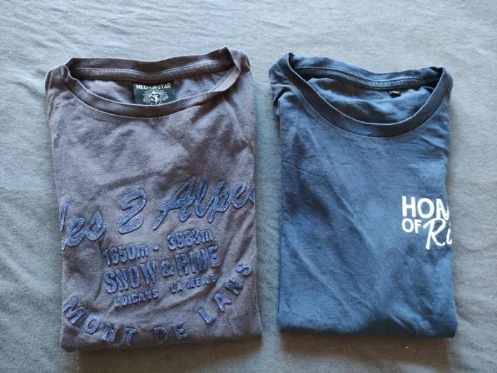 Lot de deux tee-shirts manches courtes les 2 Alpes