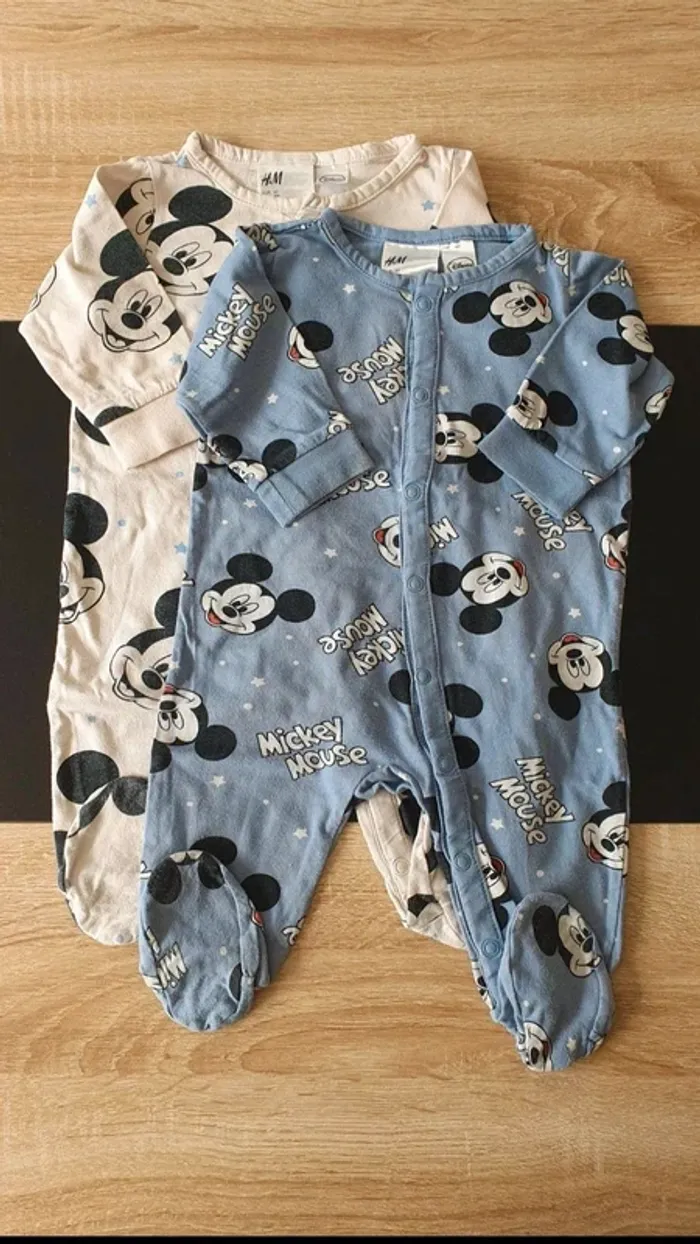 Lot de 2 pyjamas légers 62 cm