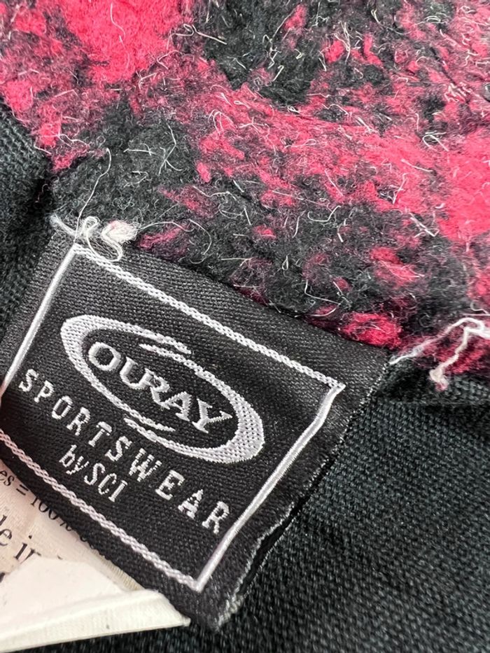 Ouray Gilet polaire vintage sans manches à carreaux rouge/noir – Taille S - photo numéro 3