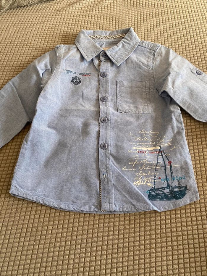 Chemise marin bateau bébé garçon 18 mois - photo numéro 2