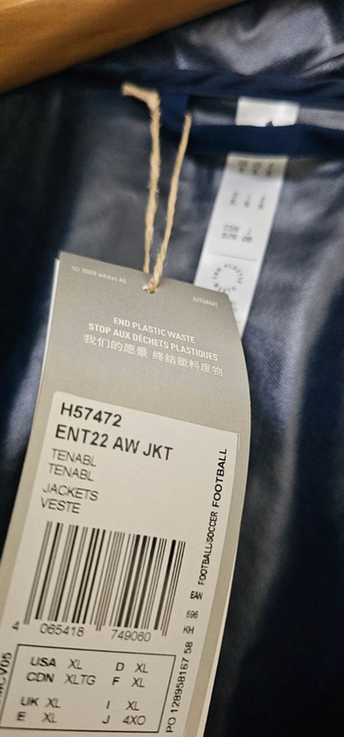 Veste Coupe vent Blouson Déperlant Adidas Taille XL - photo numéro 5
