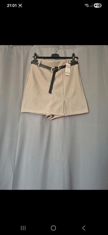 Jupe-short taupe 