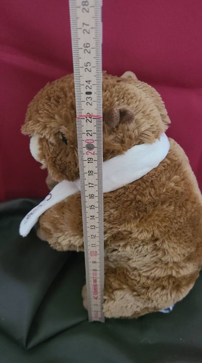 Peluche marmotte CREATIONS DANI Castor écharpe - photo numéro 2