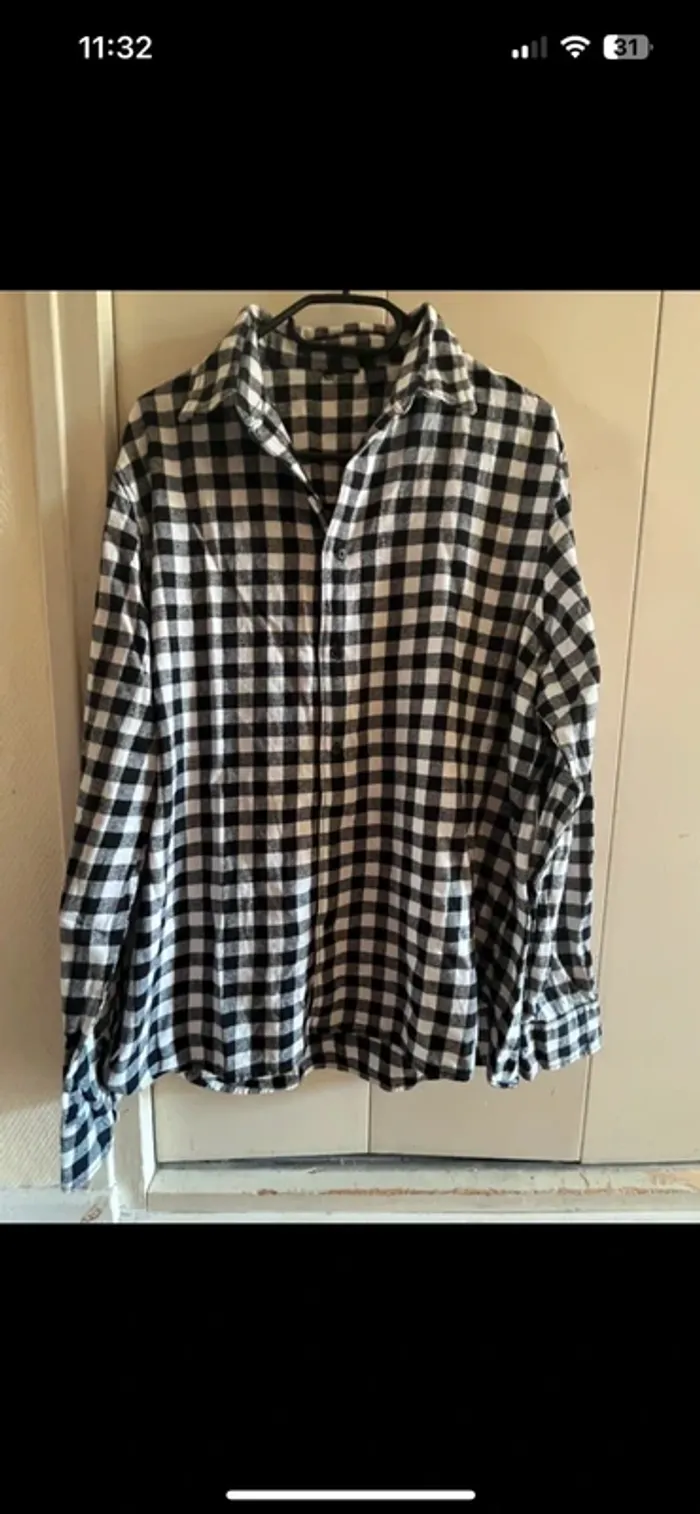 Chemise à carreaux XL