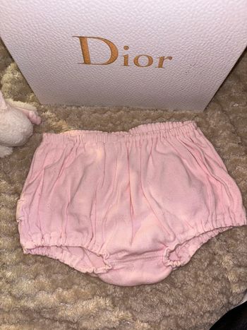 Bloomer rose Baby Dior en coton 3 mois