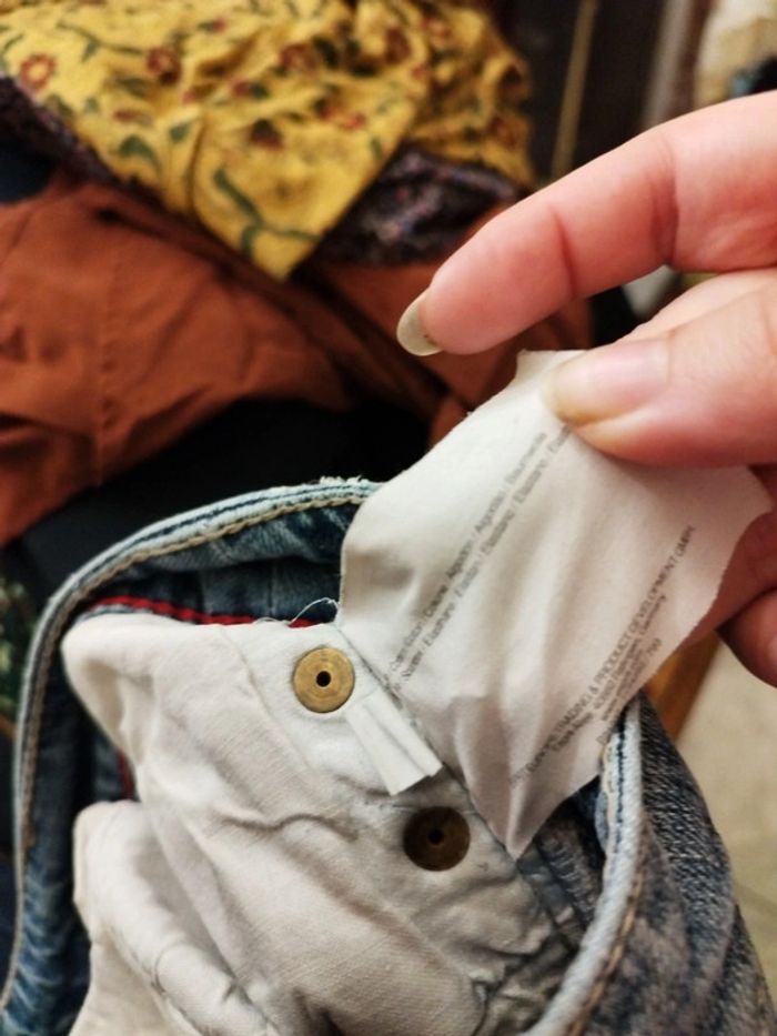 Pantacourt bleu denim vintage y2k M/38 coton - photo numéro 8