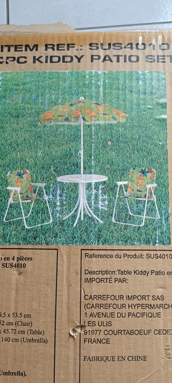 Mini chaises de jardin et parasol - photo numéro 4