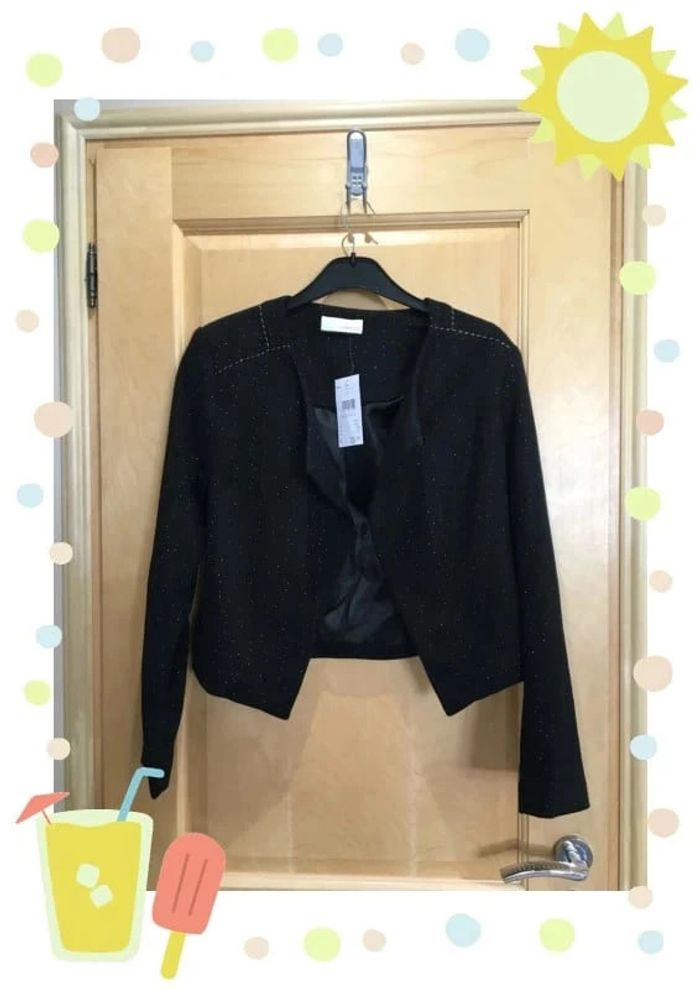 Veste habillée camaïeu noire