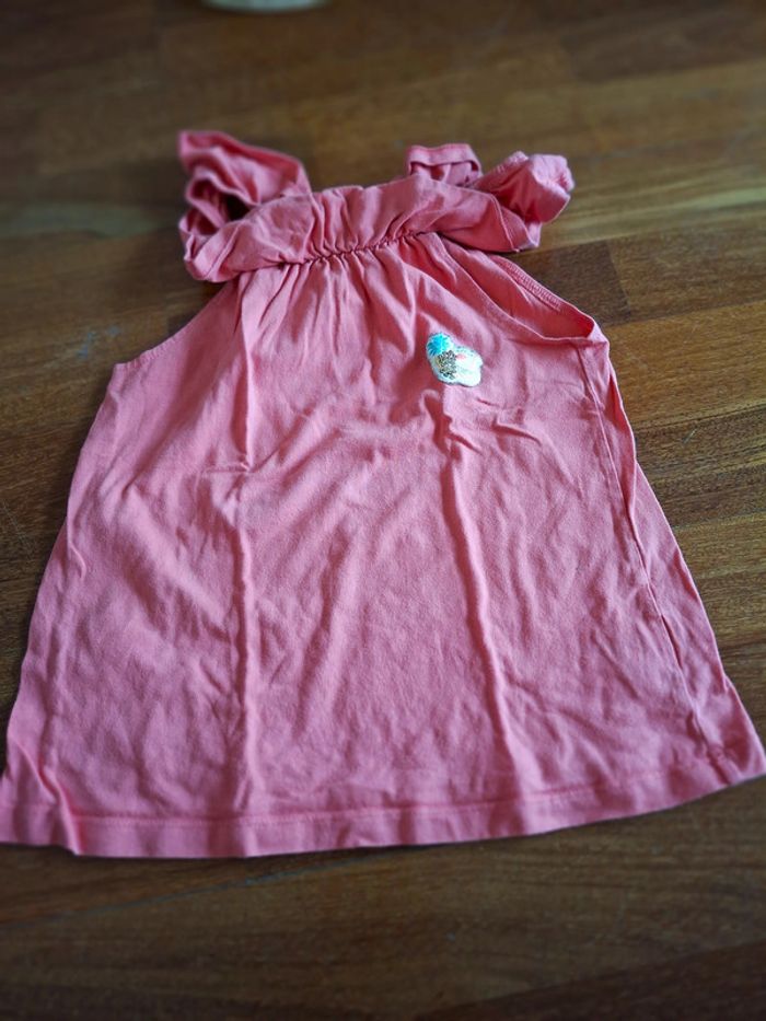 haut été fille, taille 8 ans, marque LCDP, couleur rose/corail, en très bon état