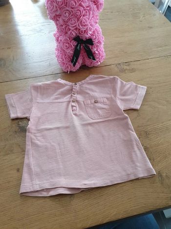 Polo zara vieux rose 18/24m