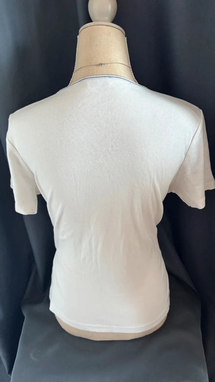 💕 tee shirt d’été blanc dessin marin taille 40 L #lewinger - photo numéro 5
