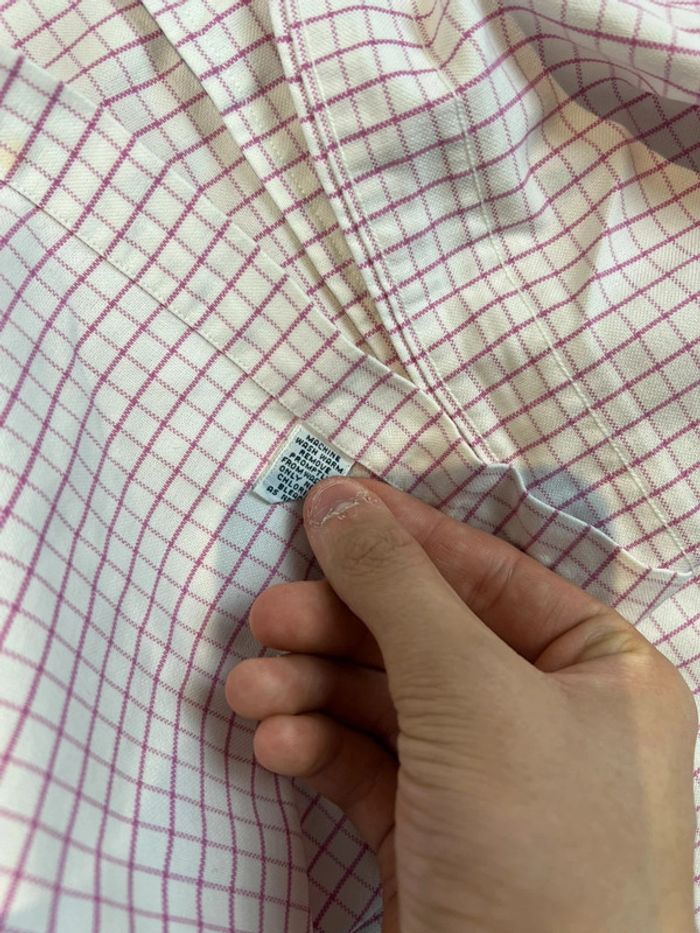 Chemise Ralph Lauren à carreaux rose et blanc taille L style old money - photo numéro 5