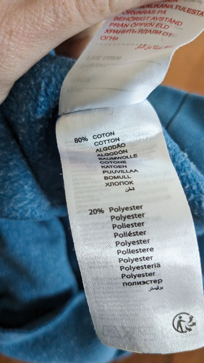 Sweat à capuche bleu Vertbaudet 6 ans - photo numéro 4