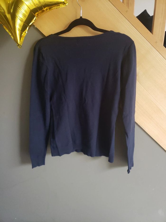 Pull fin femme bleu marine taille S - photo numéro 3