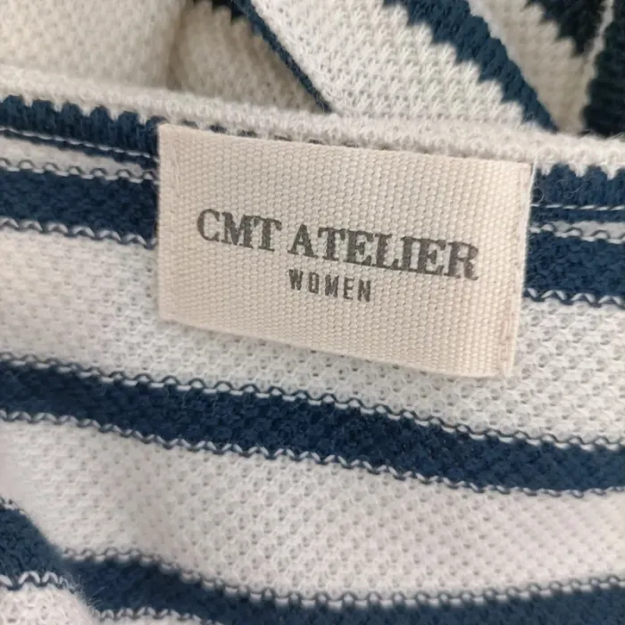 Robe marinière rayée blanc cassé et bleu marine - CMT Atelier - taille M - A129 - photo numéro 2
