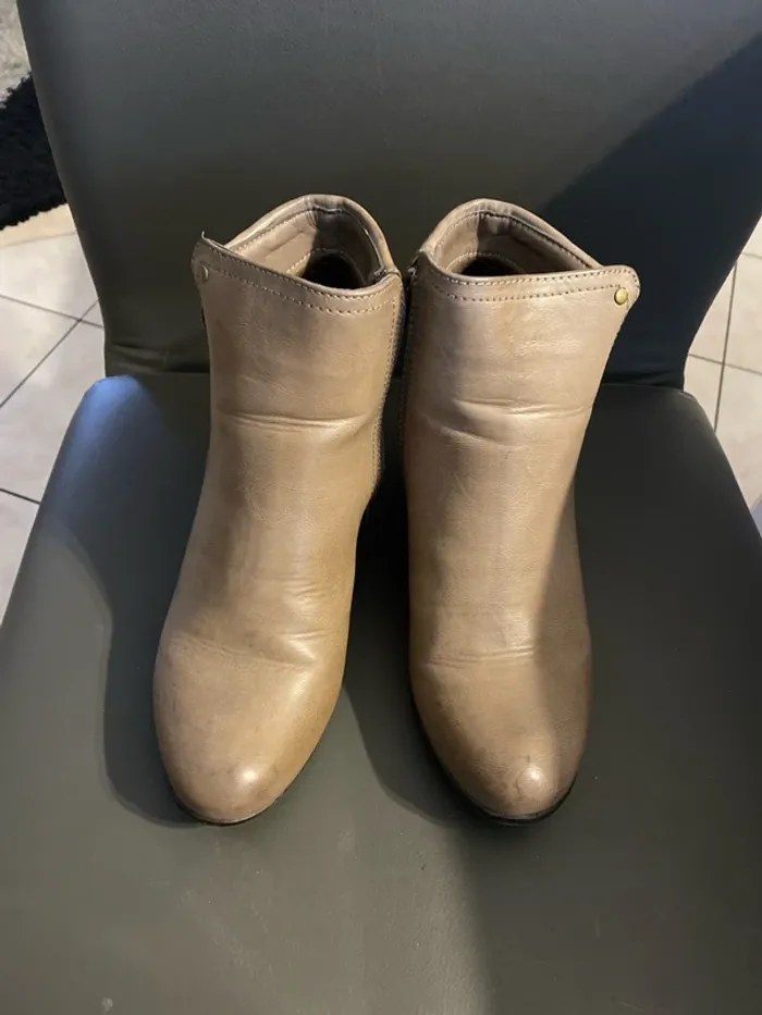 superbe bottine marron Grands Boulevards taille 39 - photo numéro 3