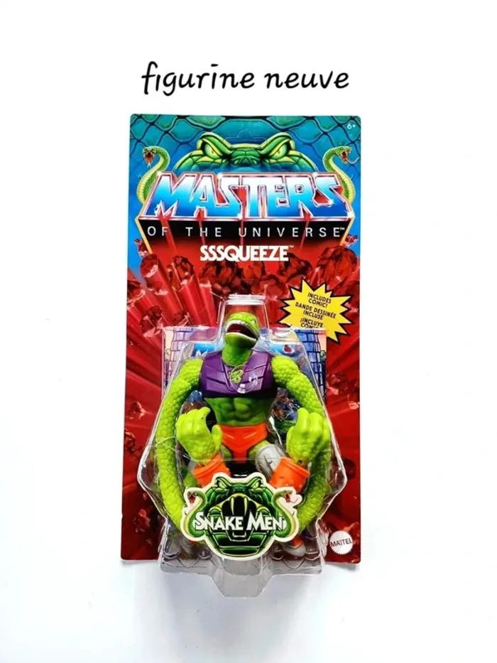 Figurine Ssqueeze Snake Men Masters of the Universe Origins Mattel 14 cm