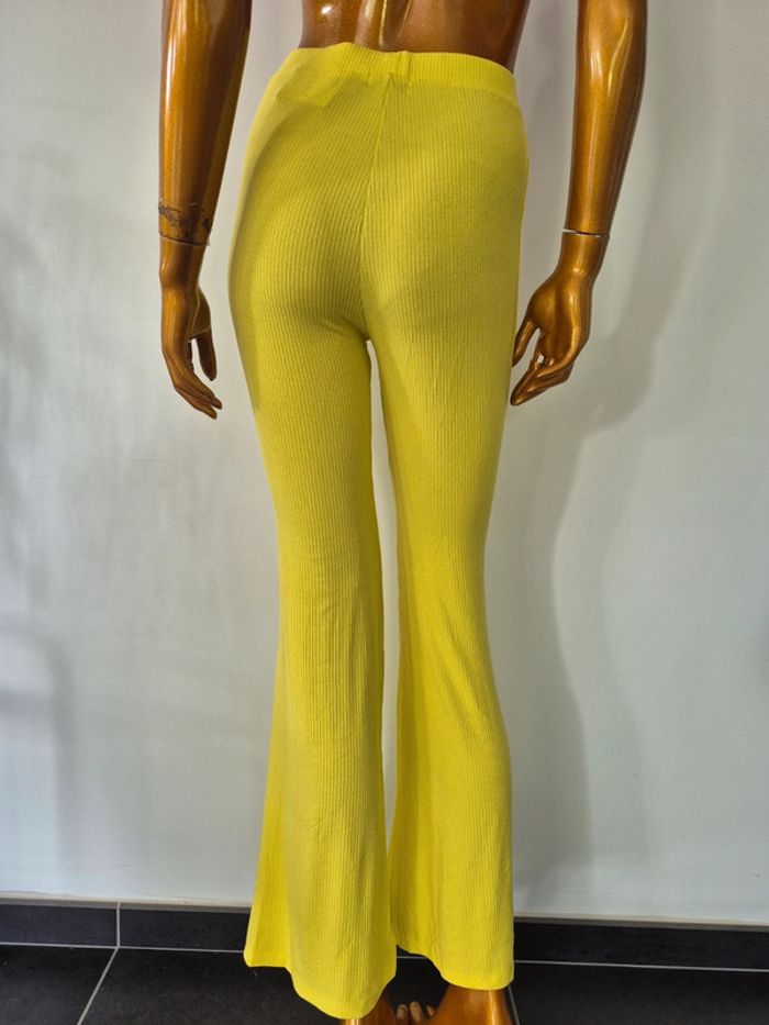 Pantalon Fluide Large Femme Jaune Taille M/L - photo numéro 2