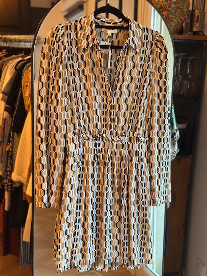 Robe midi imprimée Maje – neuve T.38