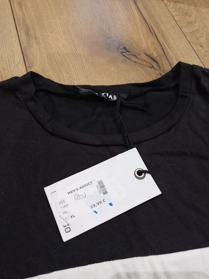 T-shirt noir manches courtes pour homme L Santiago - photo numéro 3