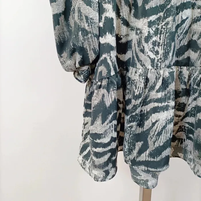 Robe imprimé animalier Retro & Icone – manches longues, taille L A1068 - photo numéro 6