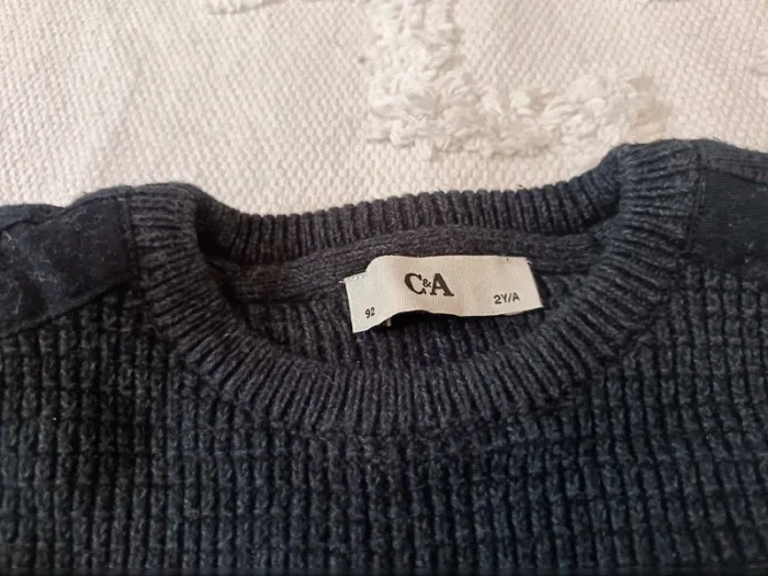 Pull maille gris foncé 92 cm - photo numéro 2