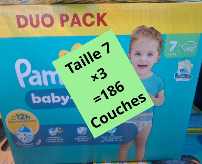Couches pampers taille 7   ×3