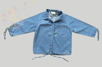 Chemise manches longues denim bleu Du Pareil Au Même 23 mois 86 cm fille