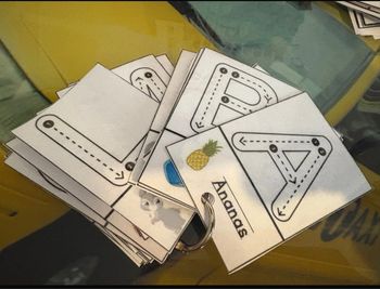 Support lettre de alphabet plastifié et réutilisable