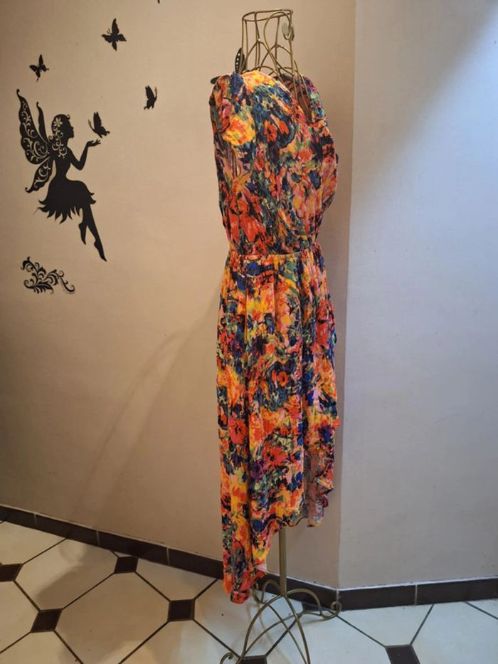 Robe asymétrique multicolore - photo numéro 3