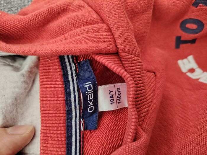 Sweat à capuche, Okaïdi, 10 ans, rouge, 2 poches - photo numéro 3