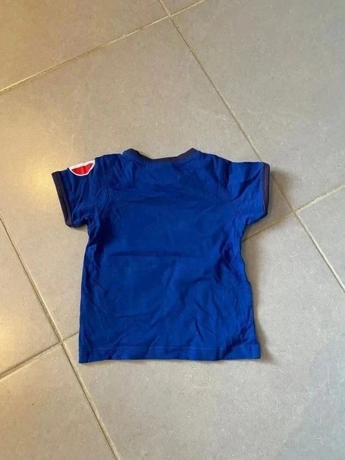 T-shirt Equipe de France - "Coupe du Monde de Foot 2018" - Manches Courtes - Bleu - 2 ans - photo numéro 3